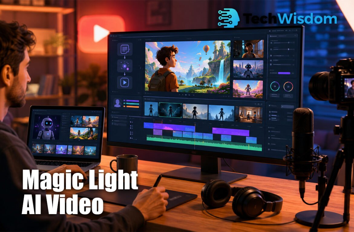 Magic Light AI Video for YouTube