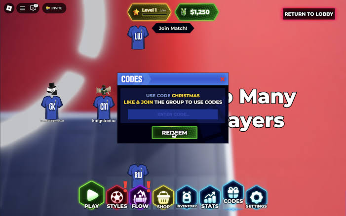 Codes for Blue Lock Rivals